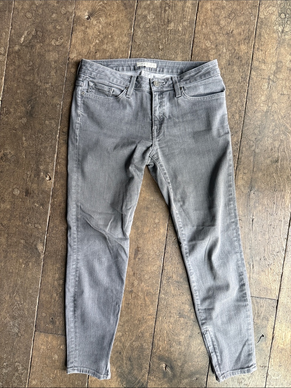 Joie “Zippered Super Skinny” Gray Jeans